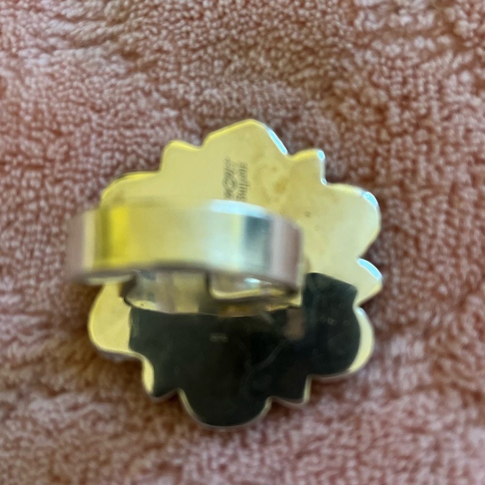 Turquoise and Sterling Silver Ring - Picture 7 of 8